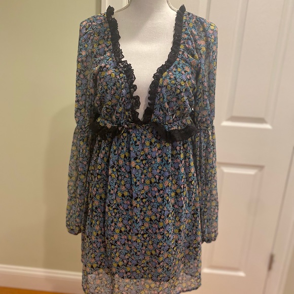New Free People Pennie Mini Dress size L - Picture 11 of 17